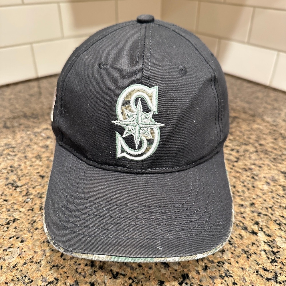 Seattle Mariners Boeing Melonwear Strapback Hat Black Camo‎